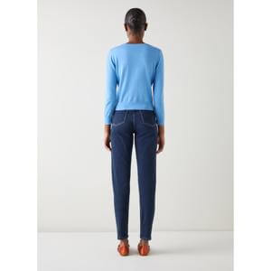 L.K. Bennett Lottie Mid Blue Buttoned Cardigan